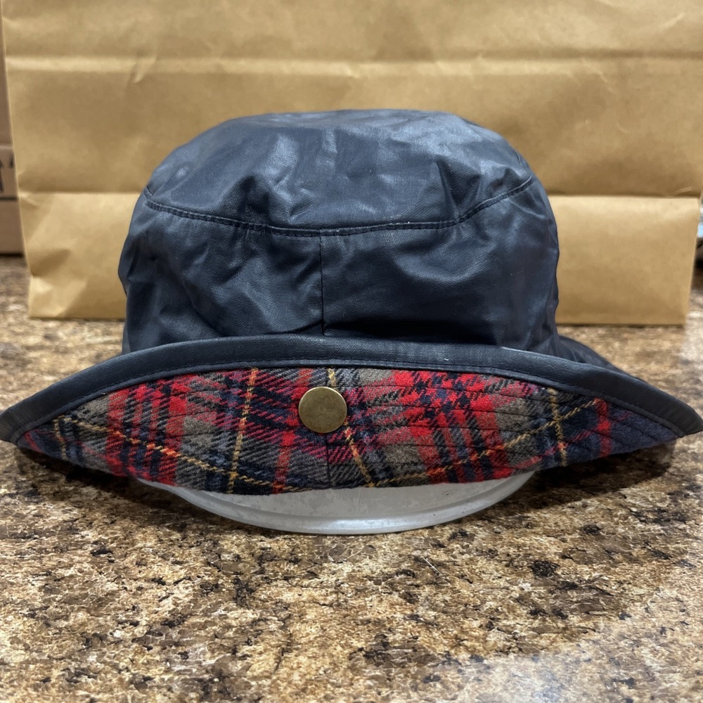 Vtg Polo Ralph Lauren Navy Blue & Heritage Tartan Plaid Toddler Bucket Hat NWTs - Picture 5 of 11